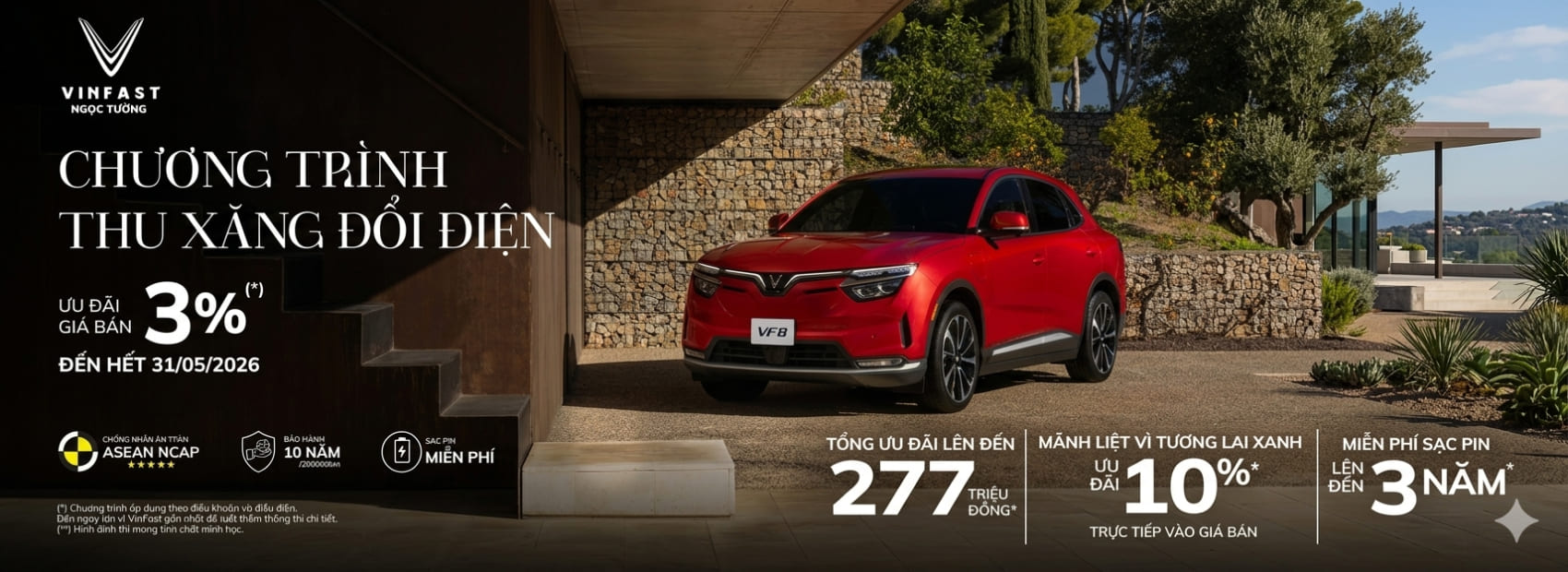 Banner thu xăng đổi điện VF8